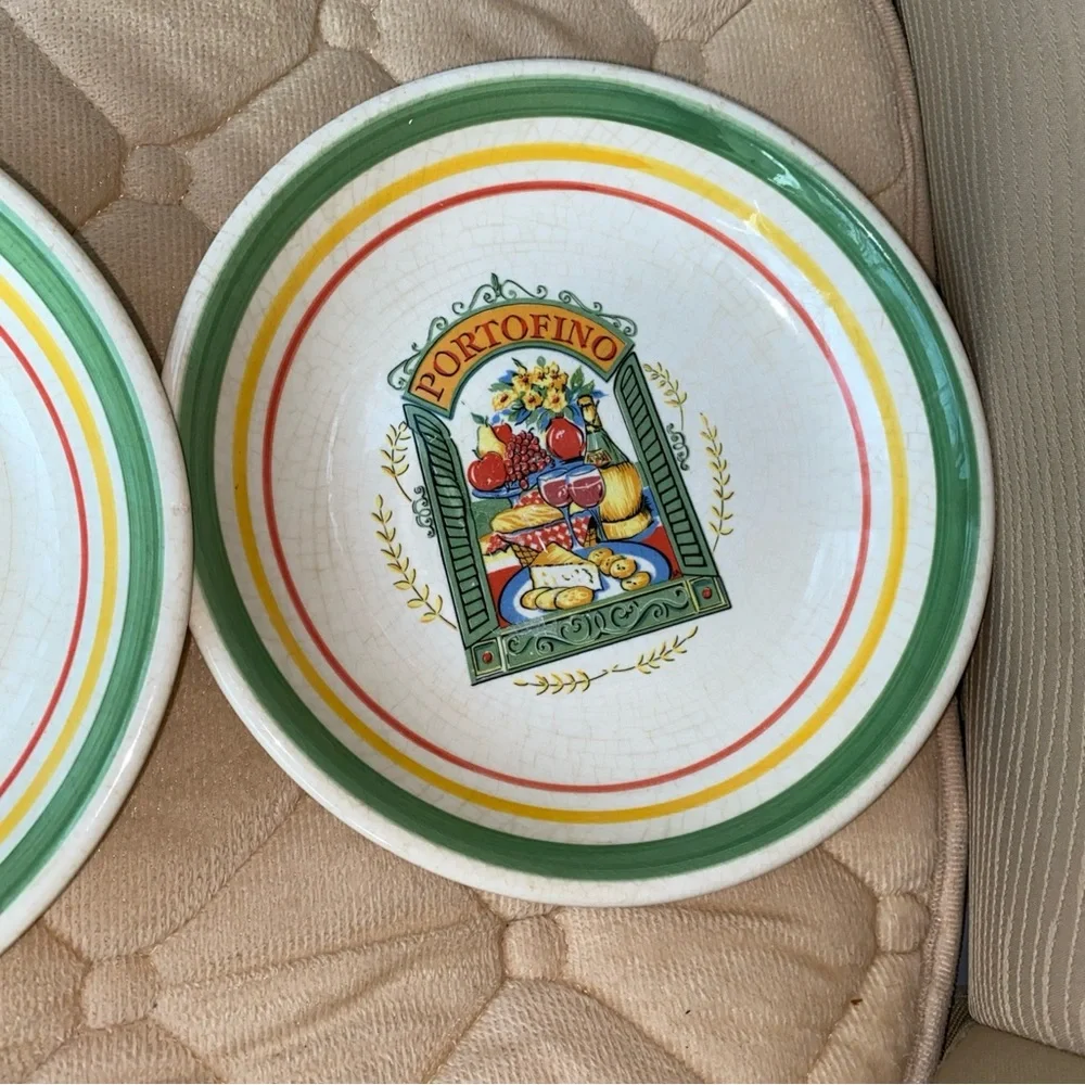 Vintage Himark Portofino Ceramic Pasta Bowl Set Of 2‎ crafted in Italy *READ
